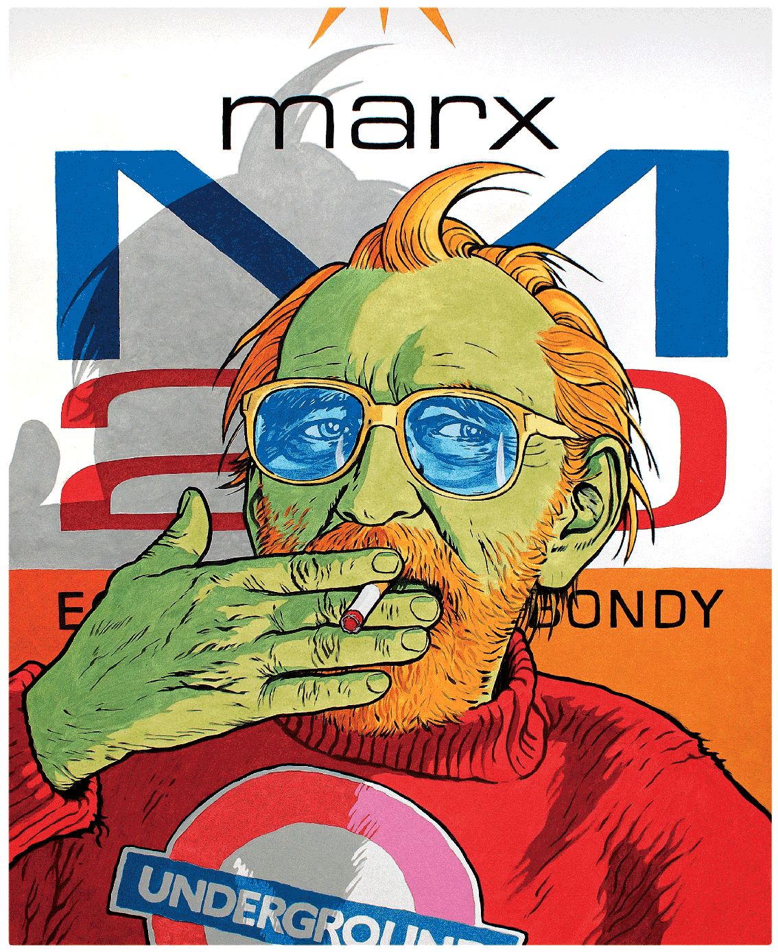 EGON BONDY MARS DANGLAR PRINT PAINTING