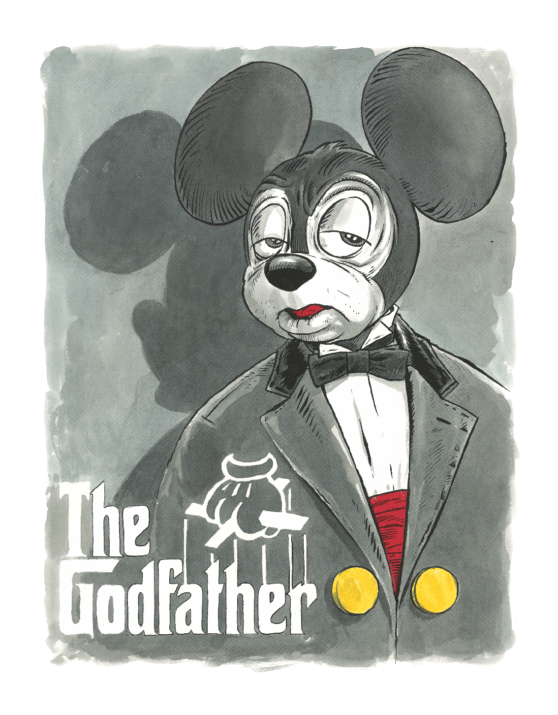 THE GODFATHER MARLON BRANDO DANGLAR PRINT GRAPHIC PICUTURE