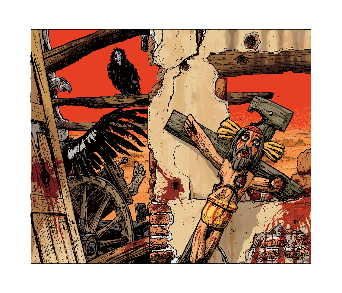 BLOOD MERIDIAN KRVAVÝ POLEDNÍK CORMAN MCCARTHY DANGLAR FINE ART PRINT ON DEMAND